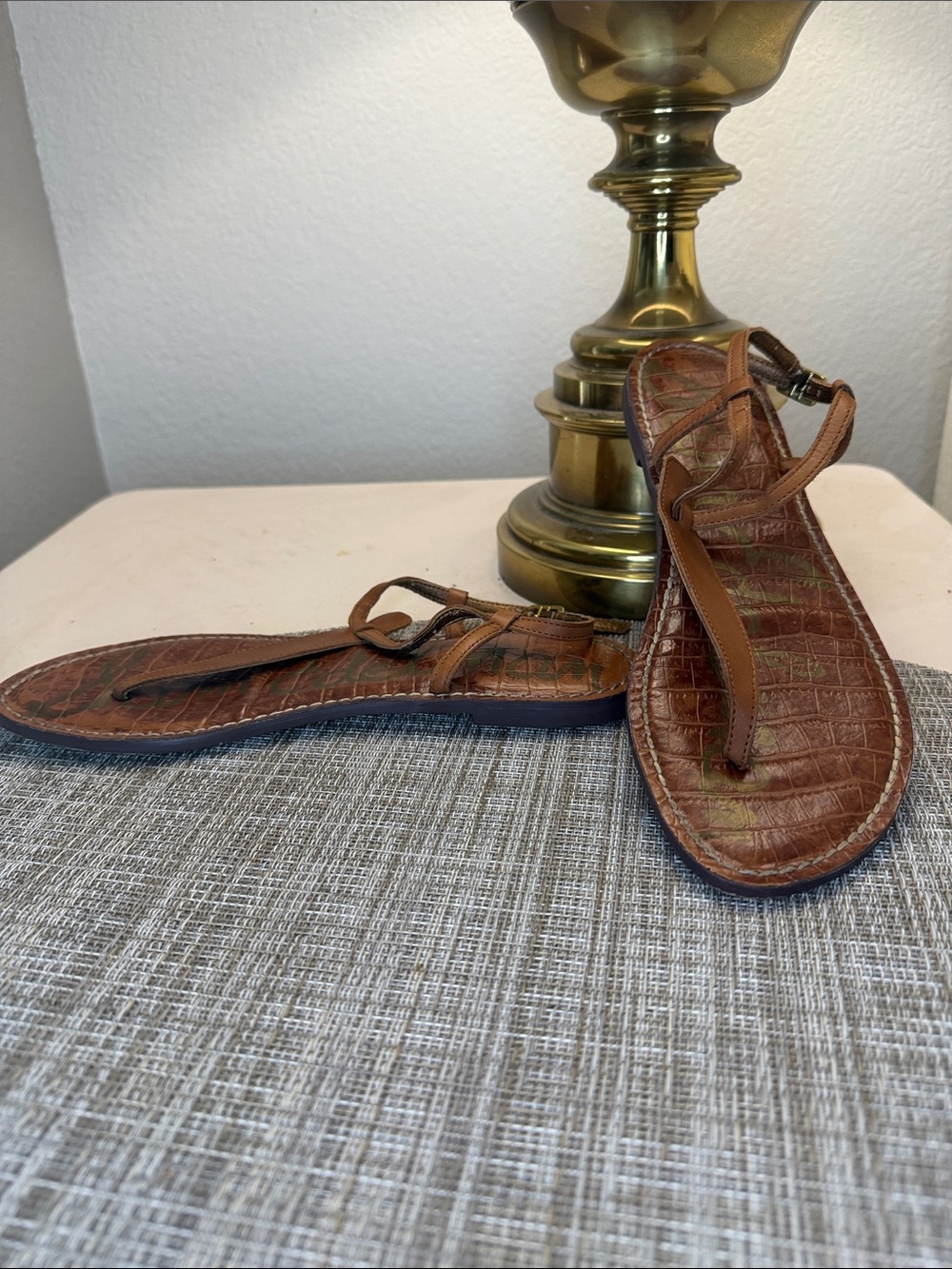 Sam Edelman Brown Gigi Thong Sandals